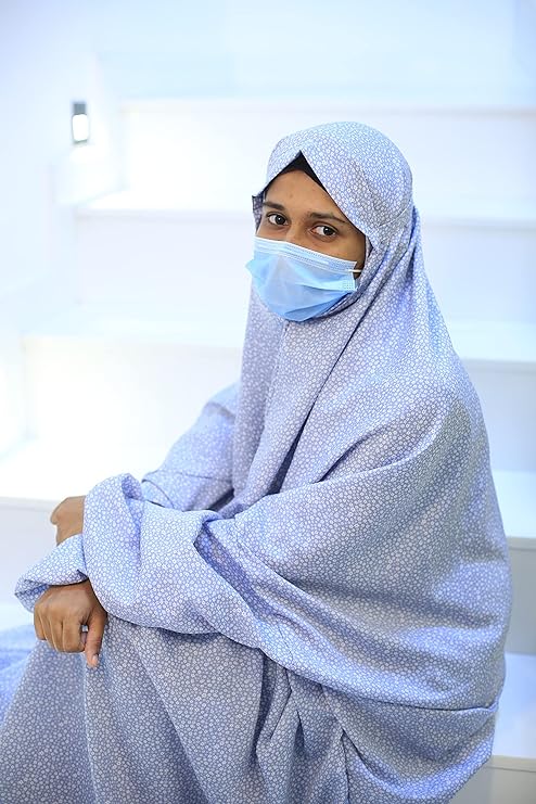 Islamic Prayer Dress (Free Size) - Sky Blue