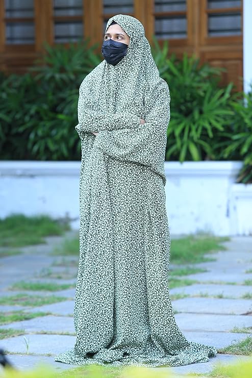 Islamic Prayer Dress (Free Size) - Dark Green
